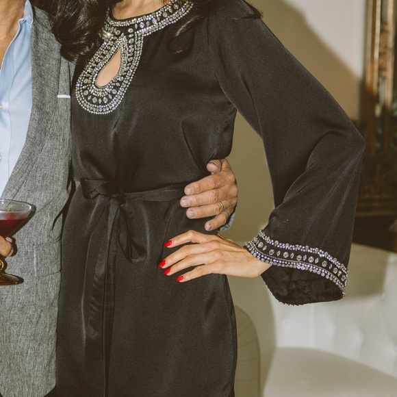 MISA Ivy Crystal mini dress size XS black - Picture 3 of 9